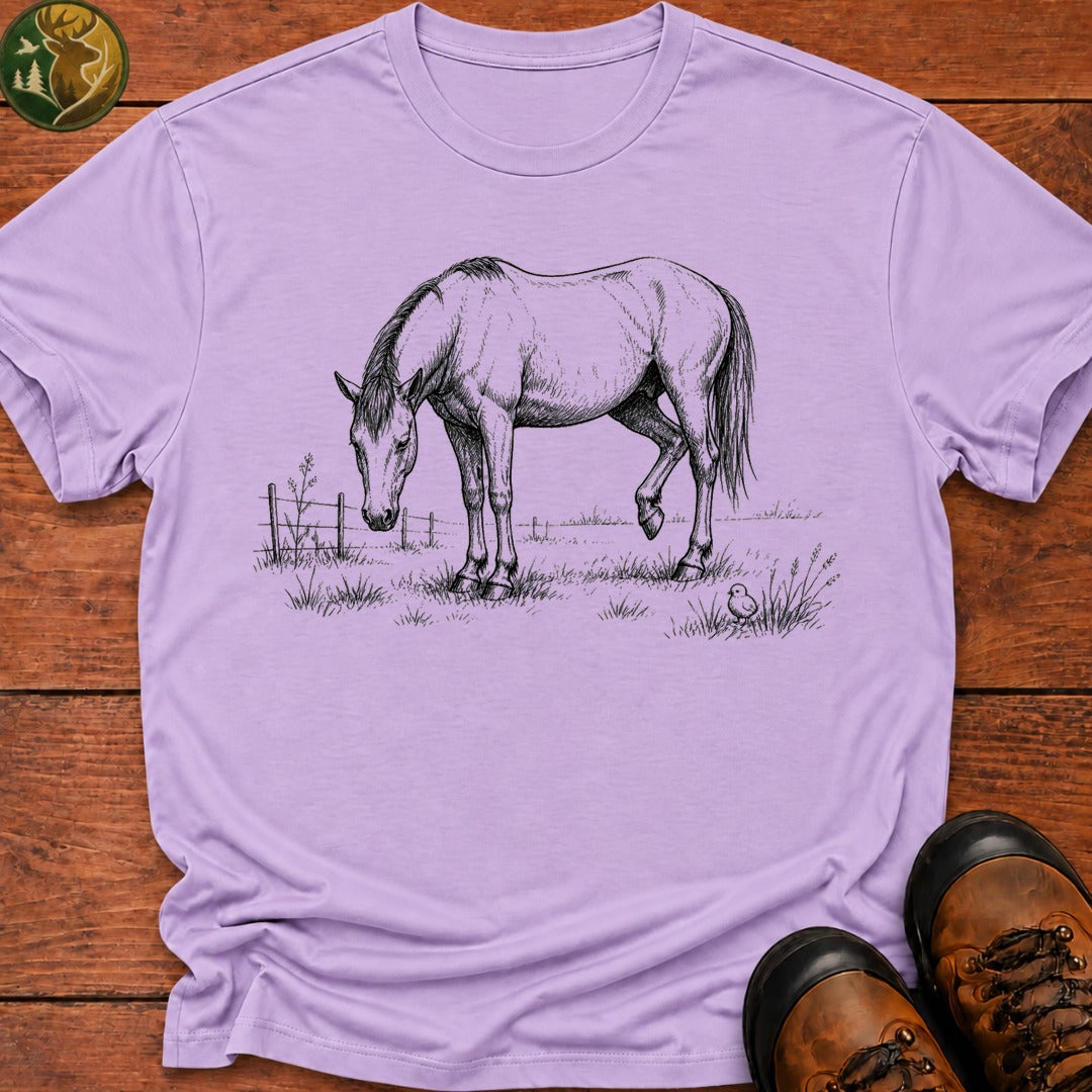 Sleeping Horse T Shirt - Orchid
