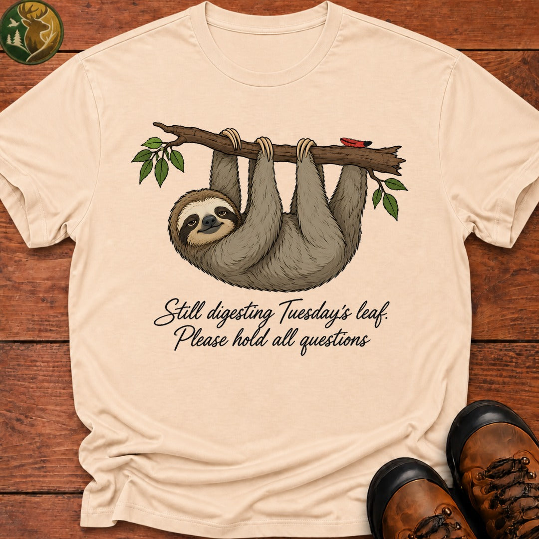 Sloth Still Digesting T Shirt - Ivory