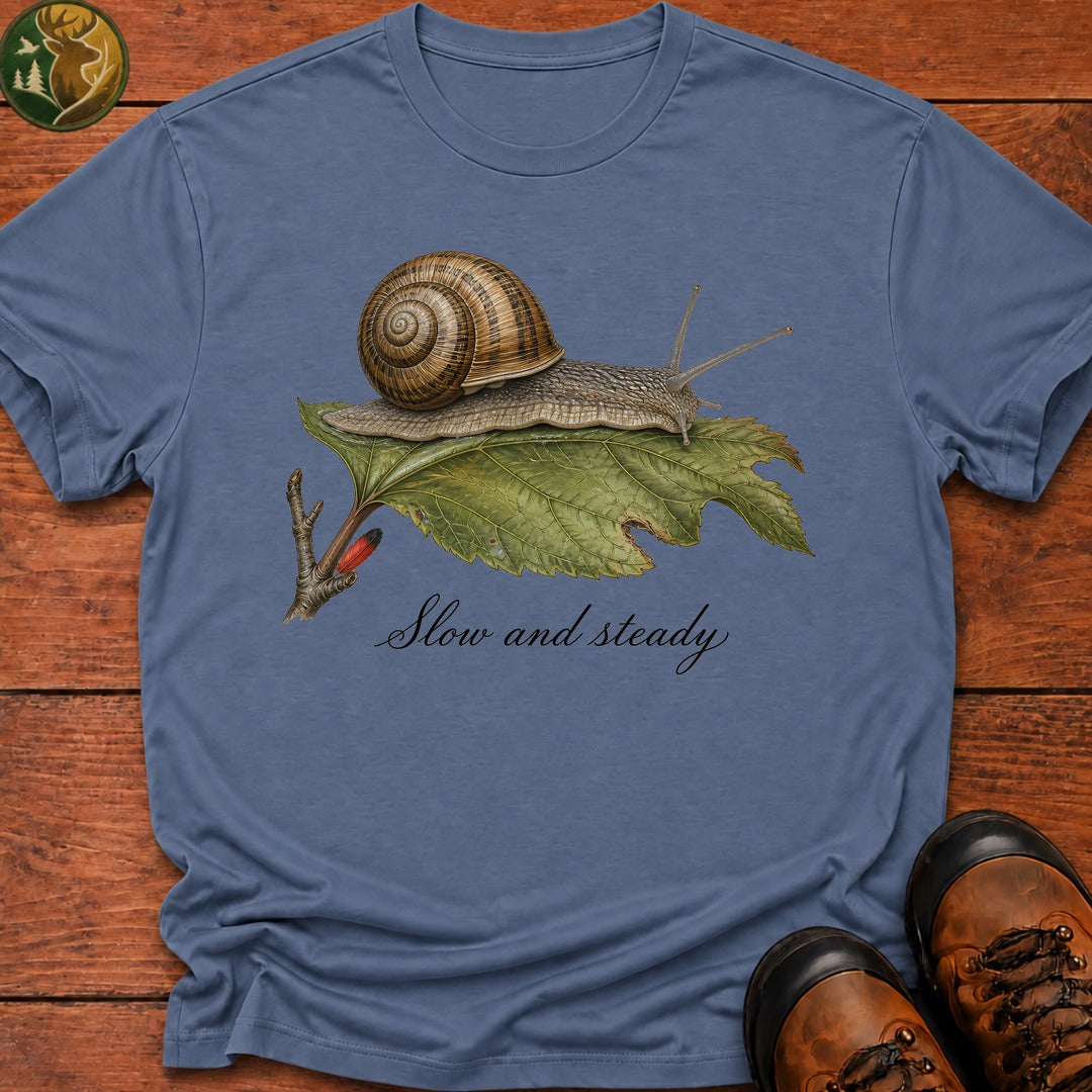 Slow And Steady T-Shirt - Blue Jean
