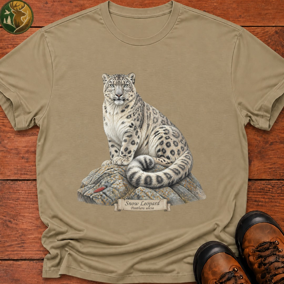 Snow Leopard T-Shirt - Khaki