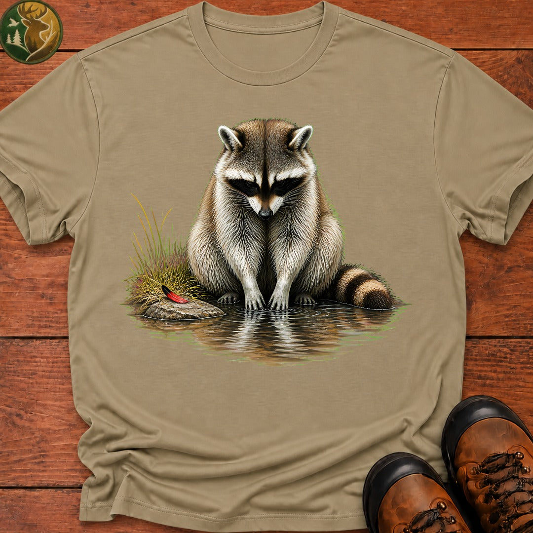 Streamside Raccoon T-Shirt - Khaki