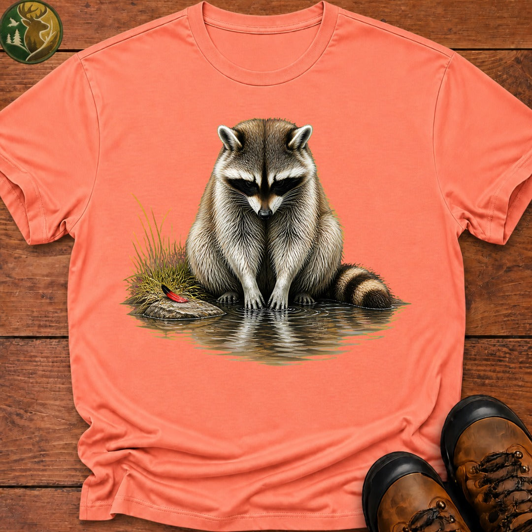 Streamside Raccoon T-Shirt - Melon