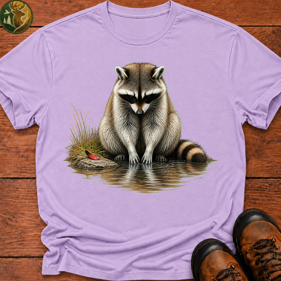 Streamside Raccoon T-Shirt - Orchid