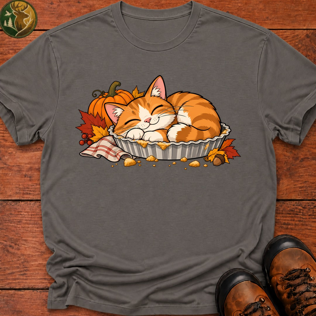 Thanksgiving Can In Pie Tin T-Shirt - Grey
