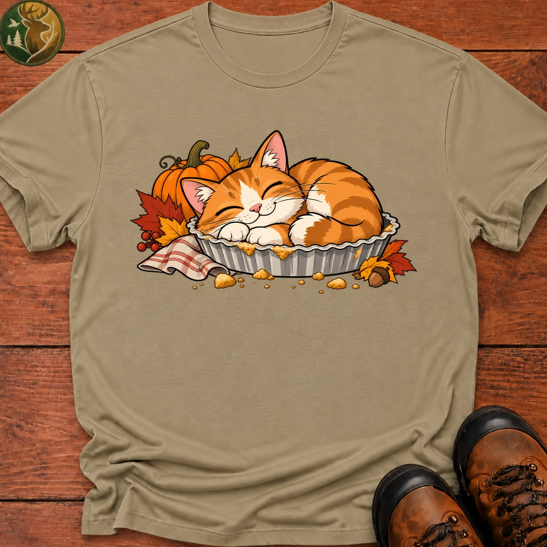 Thanksgiving Can In Pie Tin T-Shirt - Khaki