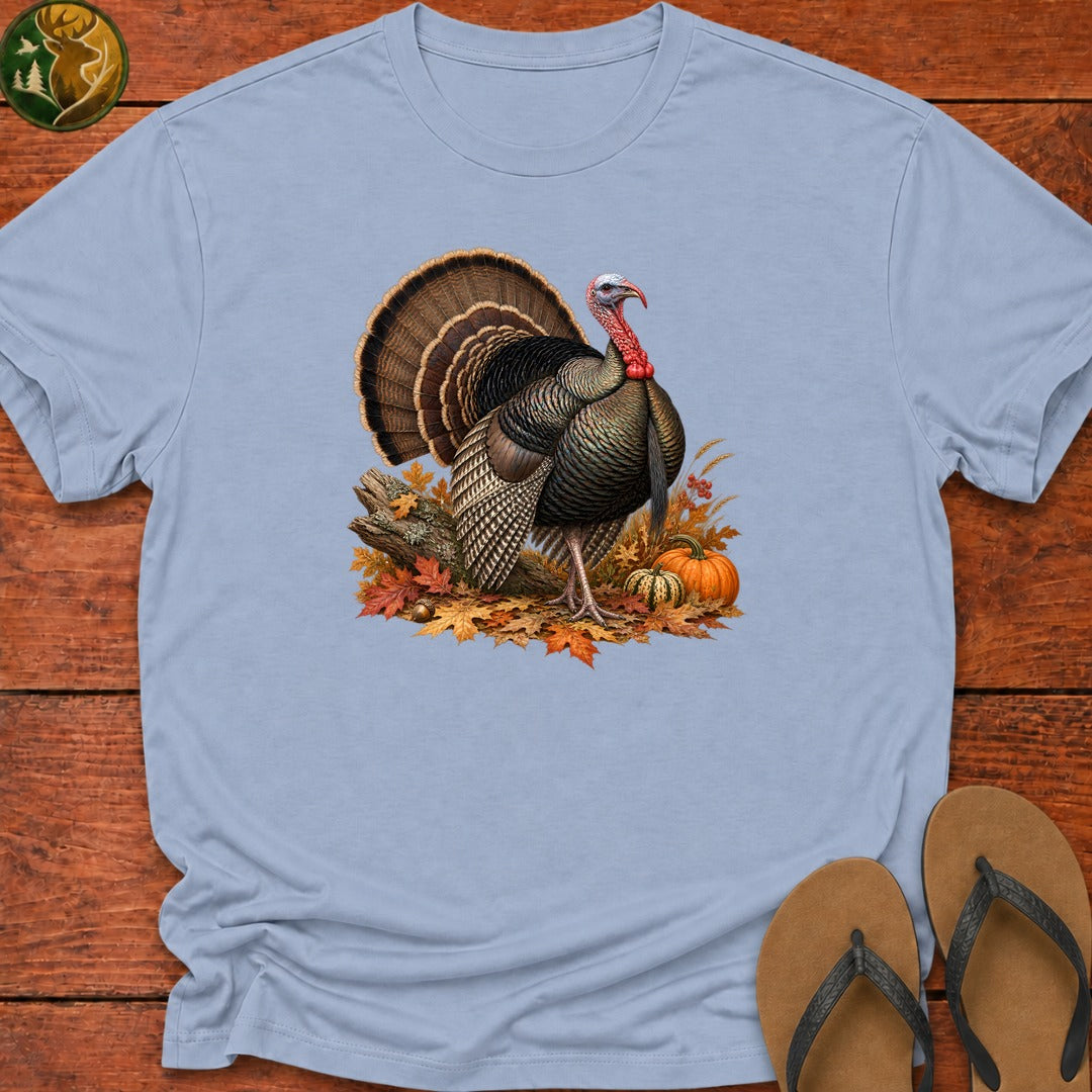 Thanksgiving Turkey Strut Kids T-Shirt - Light Blue