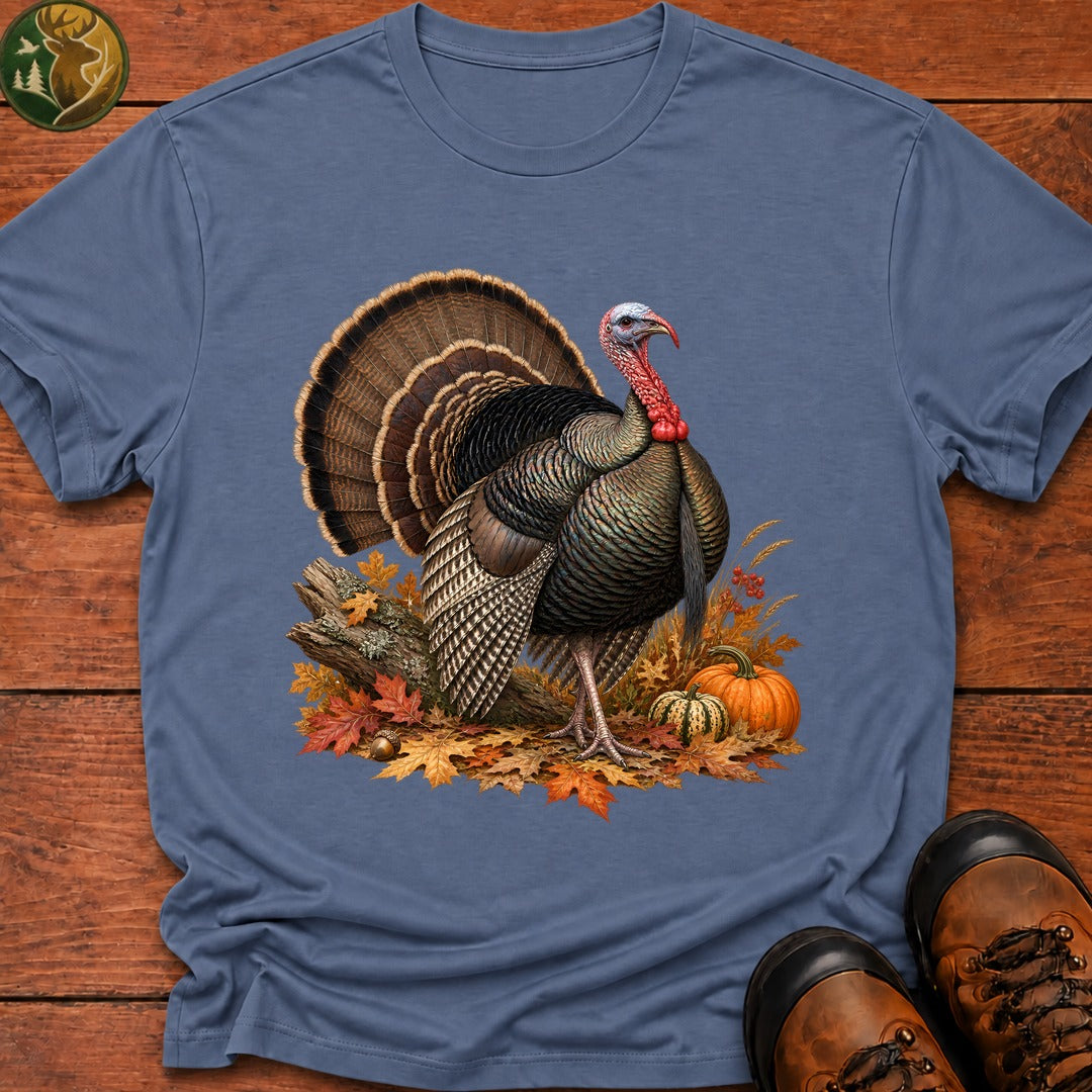 Thanksgiving Turkey Strut T-Shirt - Blue Jean