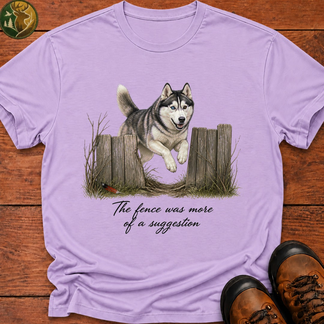 The Fence Was A Suggestion T Shirt - Orchid