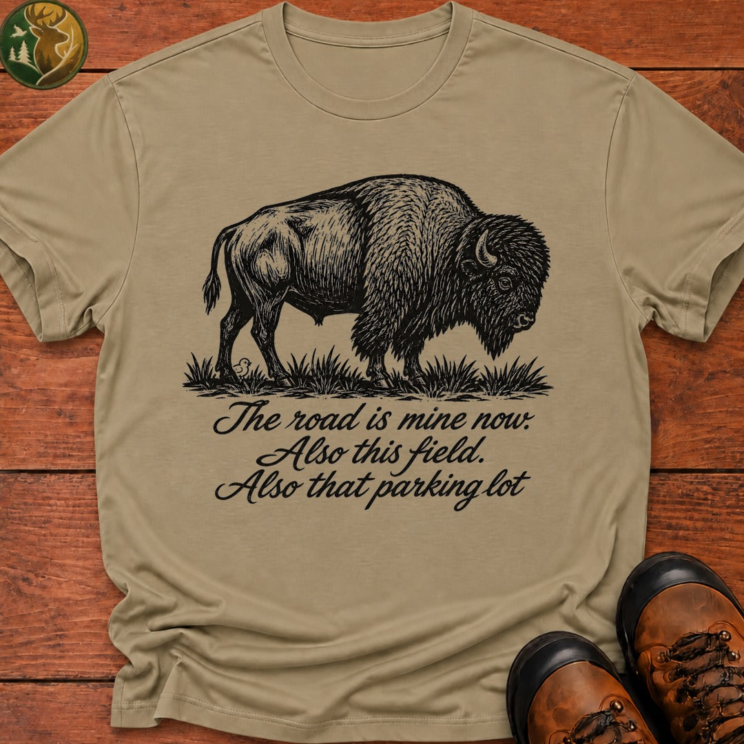 The Road Is Mine Now T Shirt - Khaki