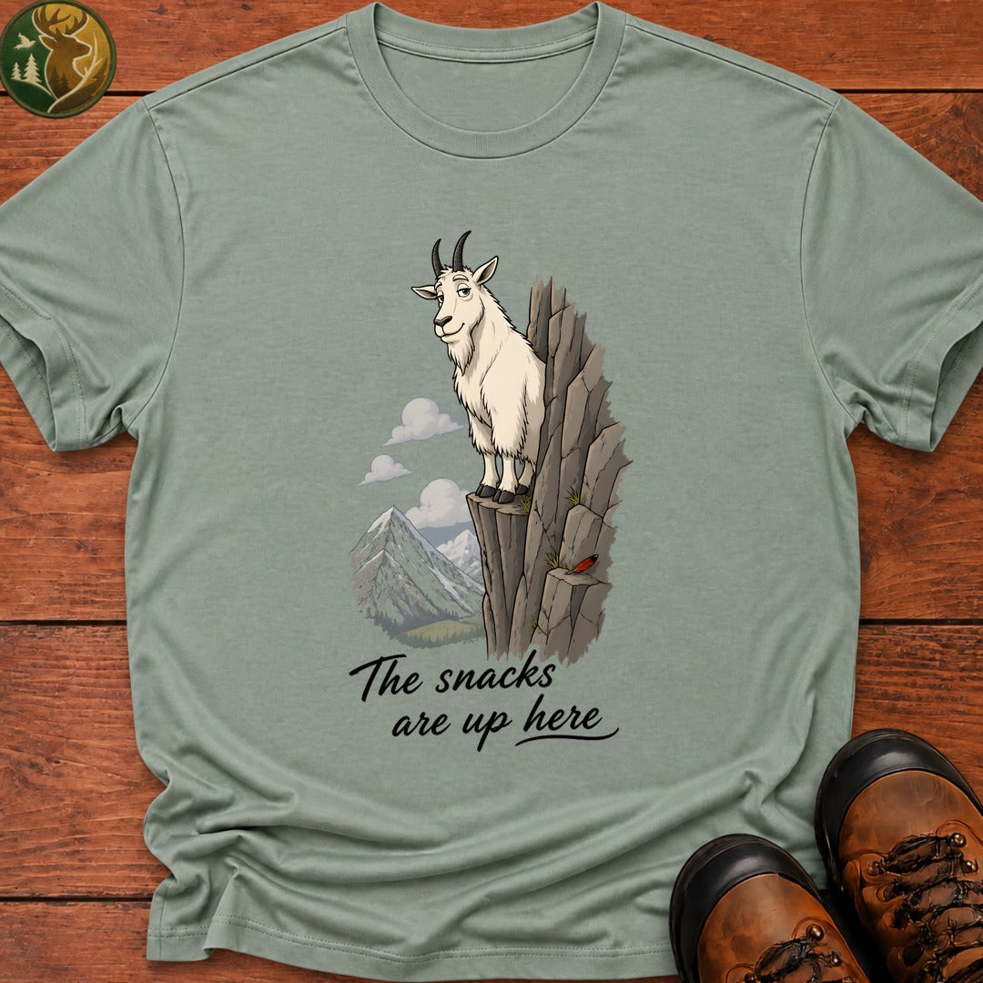 The Snacks Are Up Here T Shirt - Bay