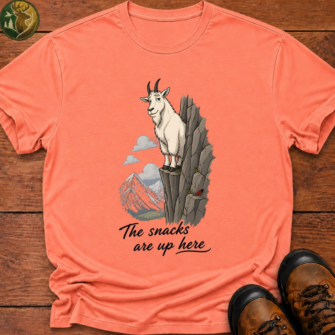 The Snacks Are Up Here T Shirt - Melon