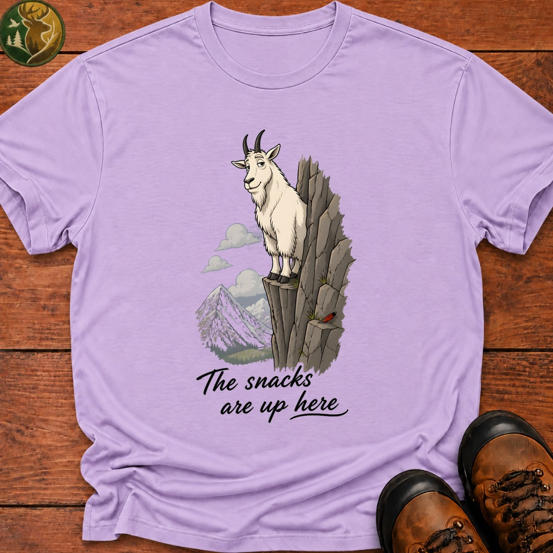 The Snacks Are Up Here T Shirt - Orchid