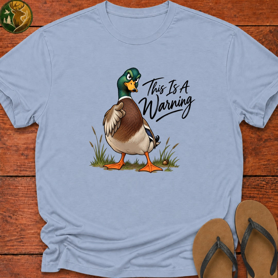 This Is A Warning Kids T-Shirt - Light Blue