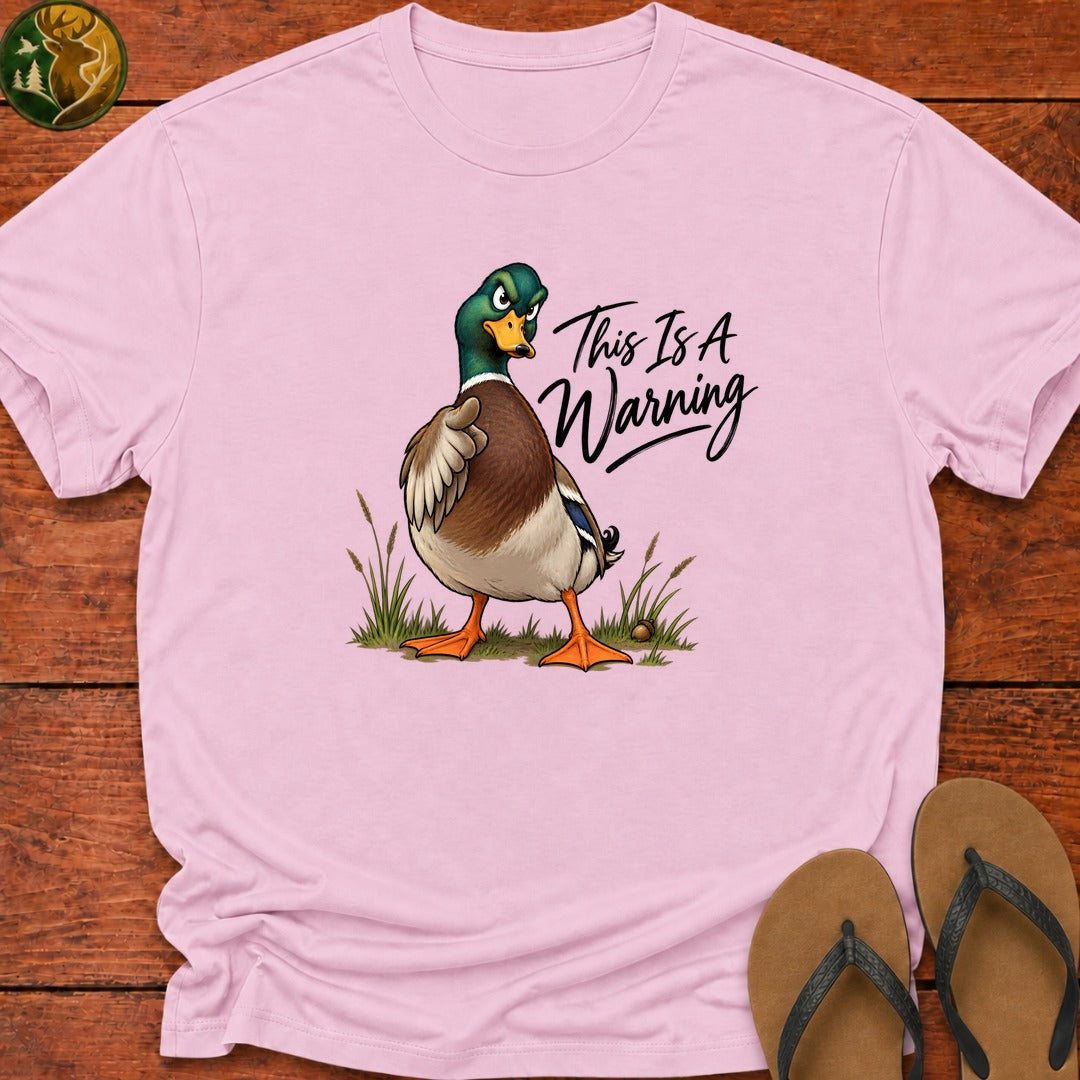 This Is A Warning Kids T-Shirt - Light Pink