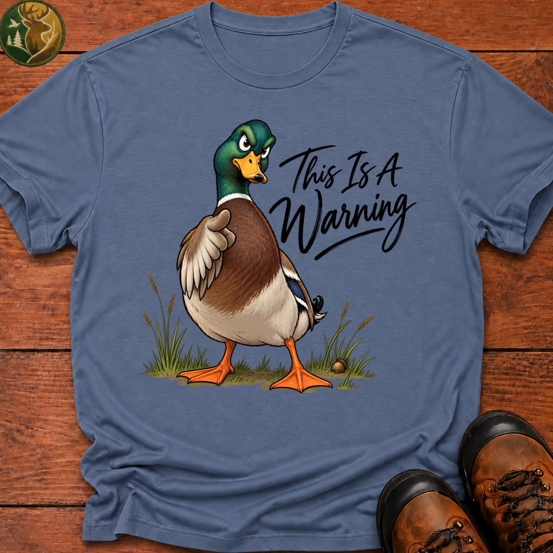 This Is A Warning T-Shirt - Blue Jean
