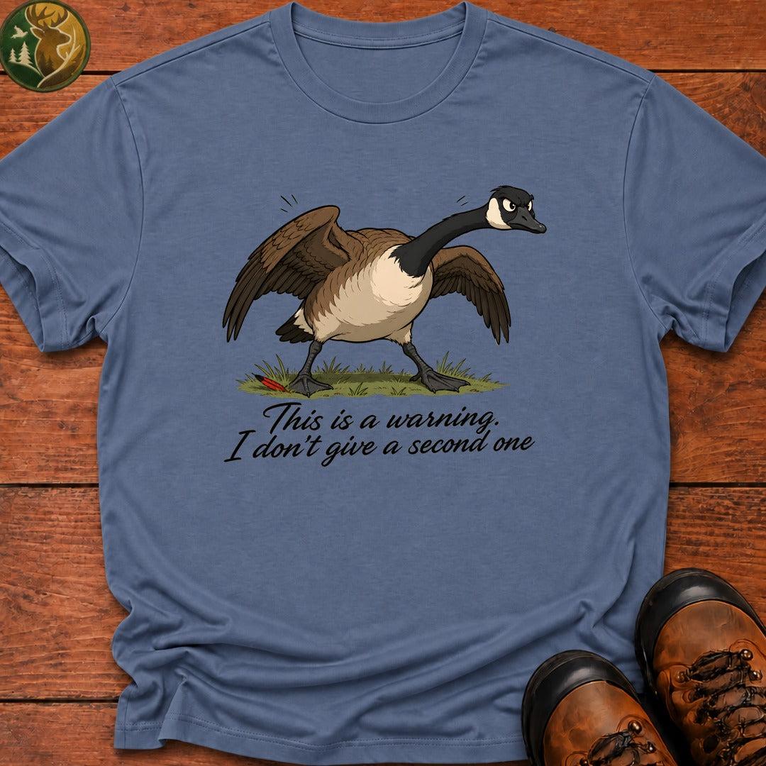 This Is A Warning T Shirt - Blue Jean