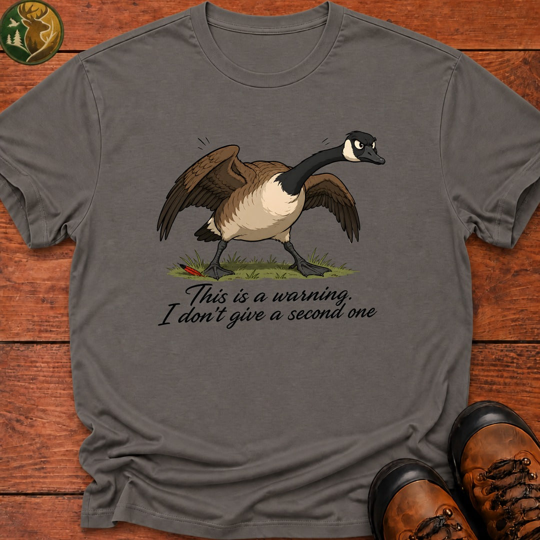 This Is A Warning T Shirt - Grey
