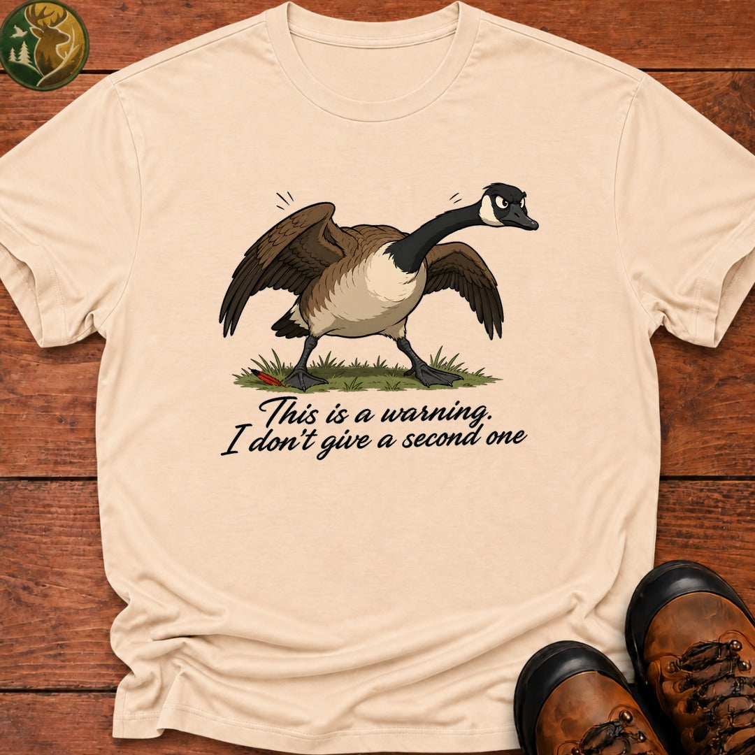 This Is A Warning T Shirt - Ivory