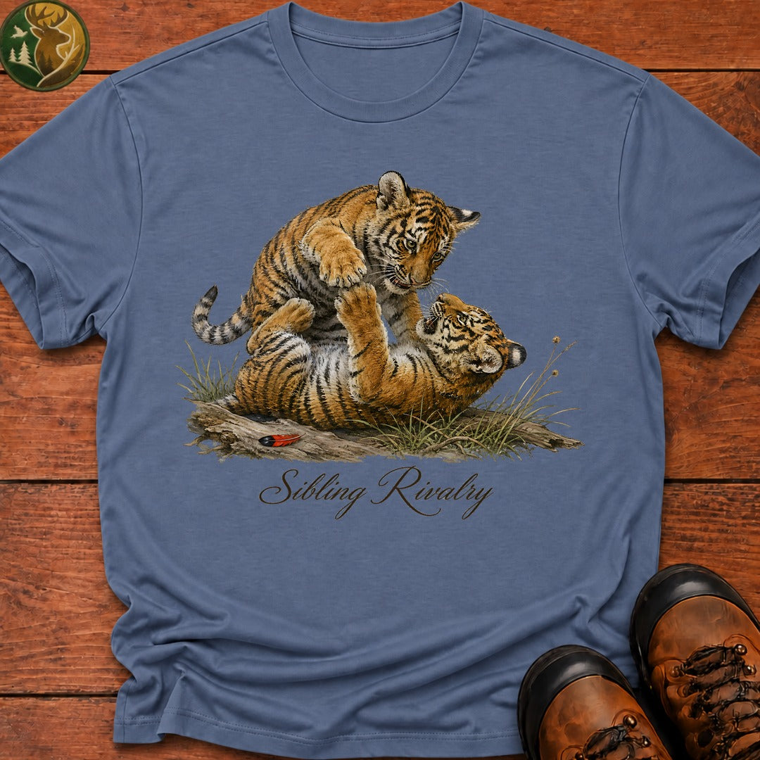 Tiger Sibling Rivalry T Shirt - Blue Jean
