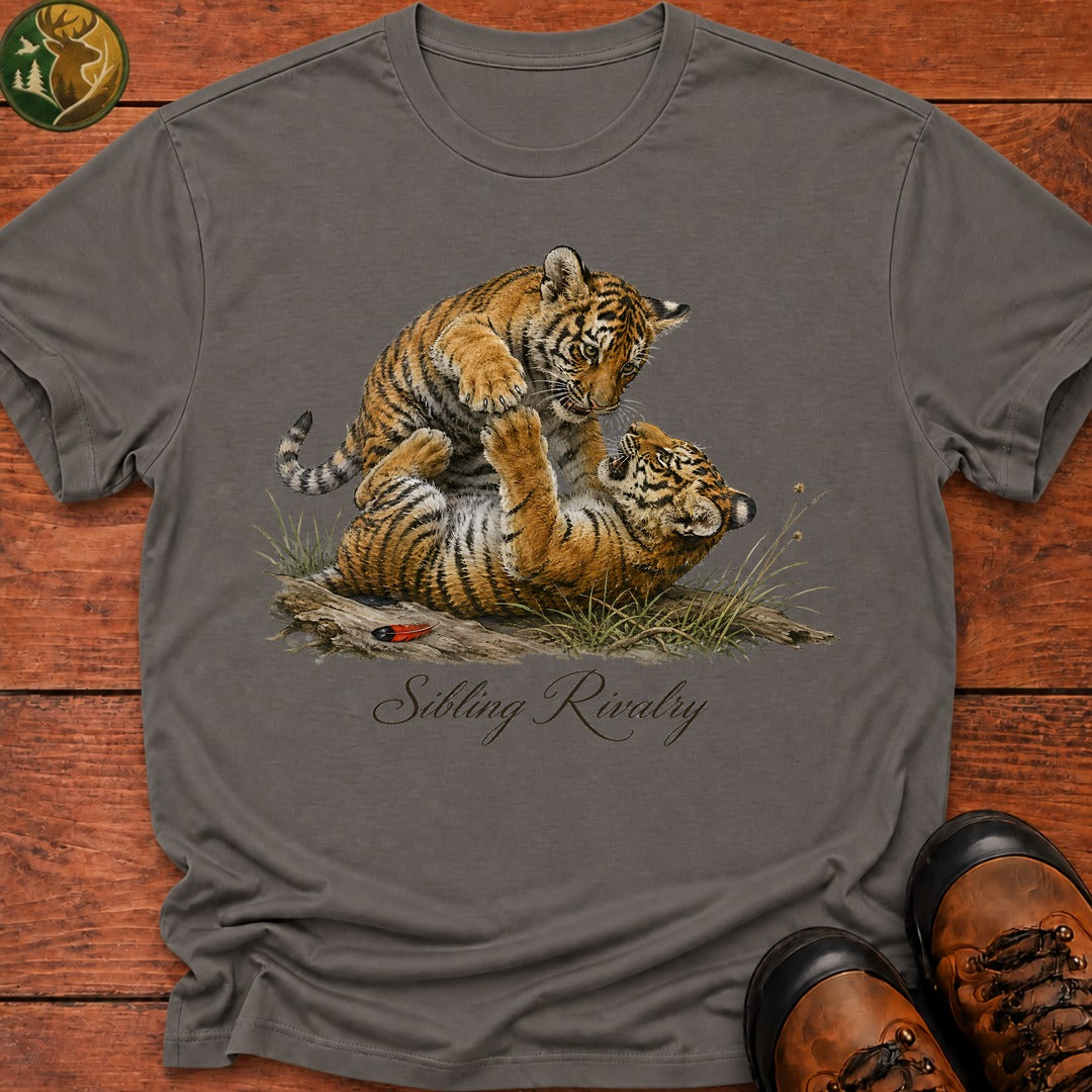 Tiger Sibling Rivalry T Shirt - Grey