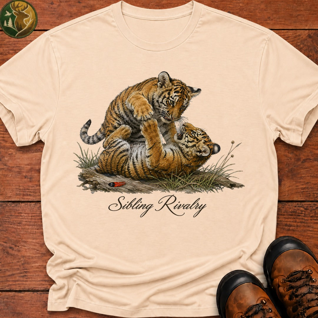Tiger Sibling Rivalry T Shirt - Ivory