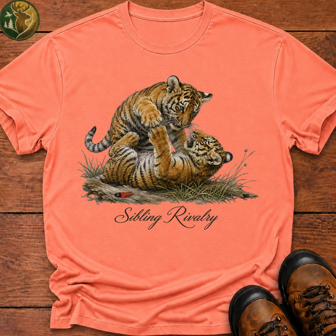 Tiger Sibling Rivalry T Shirt - Melon