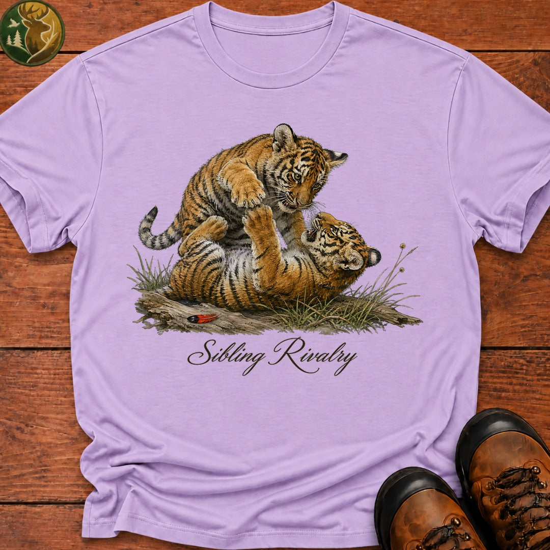 Tiger Sibling Rivalry T Shirt - Orchid