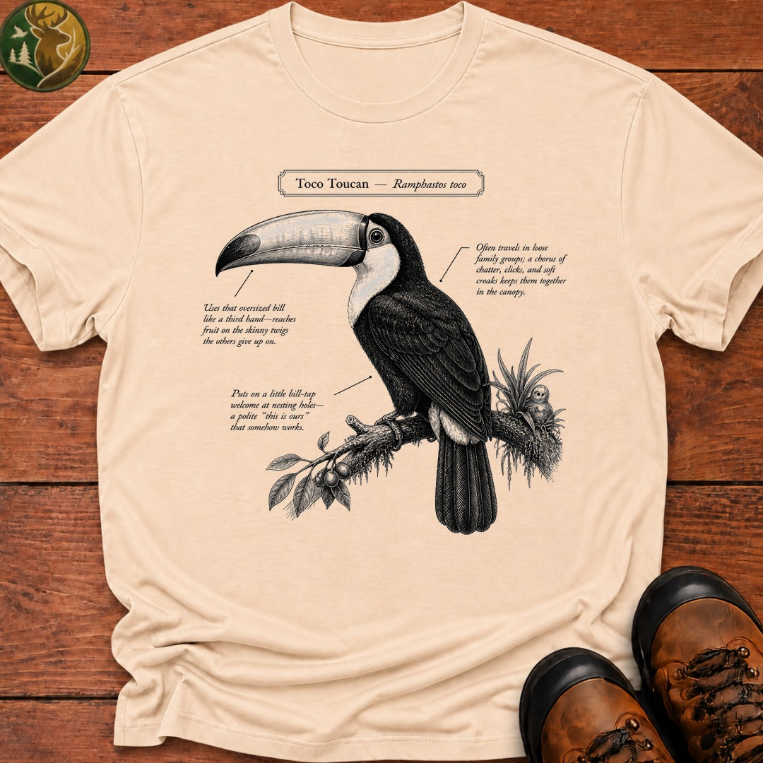 Toco Toucan Field Guide T-Shirt - Ivory
