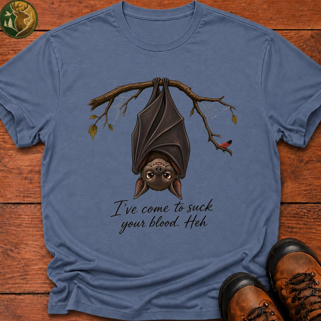 Vampire Bat Halloween T Shirt - Blue Jean