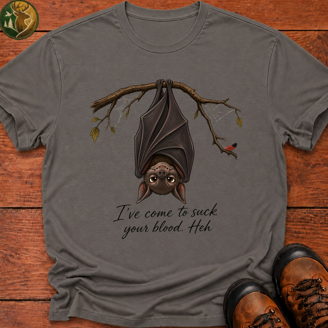 Vampire Bat Halloween T Shirt - Grey