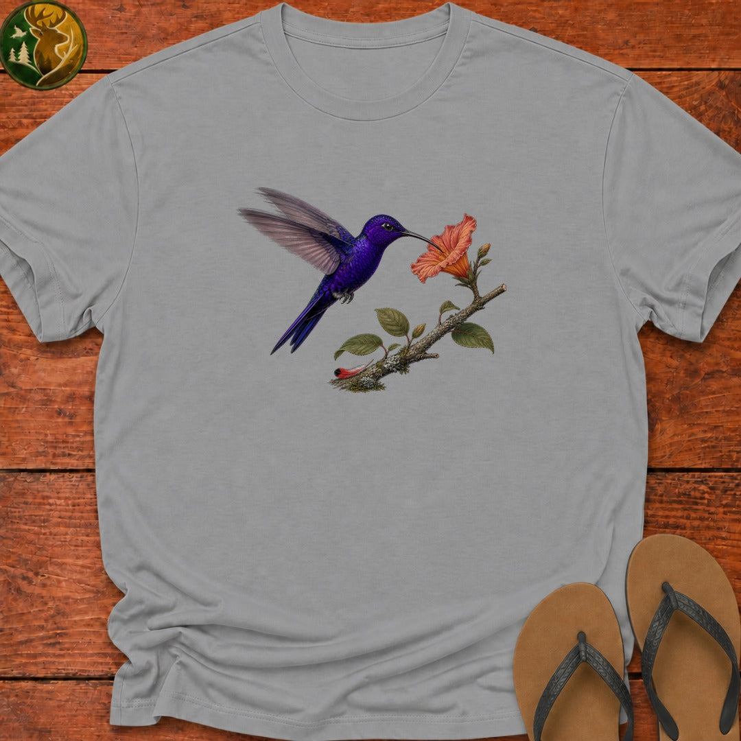 Violet Sabrewing Hummingbirt Kids T-Shirt - Sport Grey