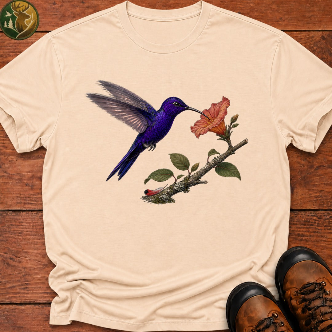 Violet Sabrewing Hummingbirt T Shirt - Ivory