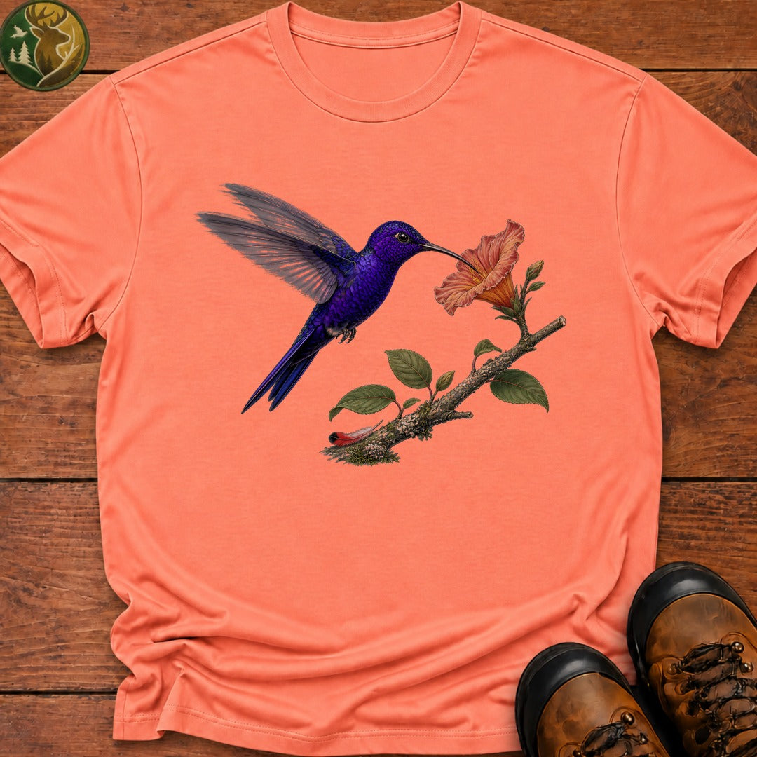 Violet Sabrewing Hummingbirt T Shirt - Melon
