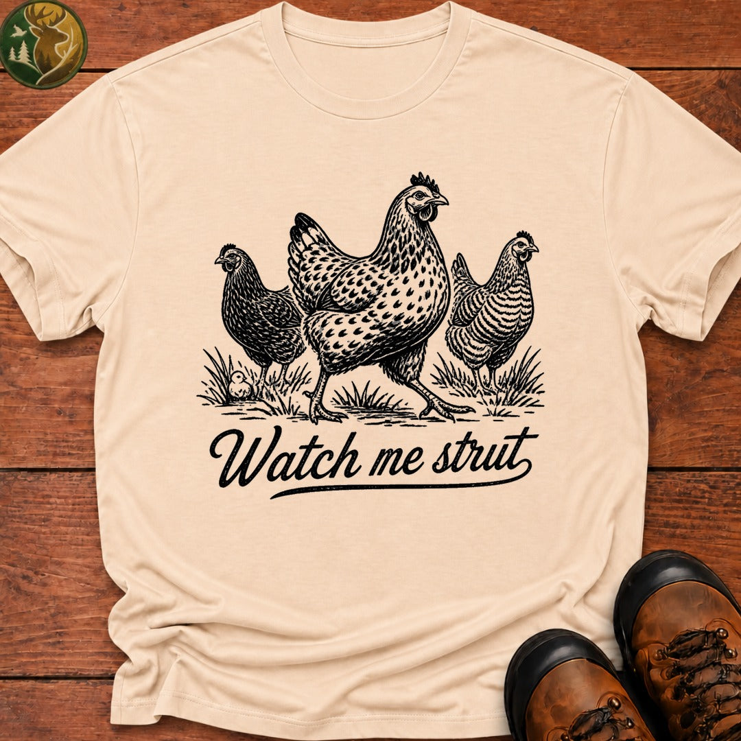 Watch Me Strut T Shirt - Ivory