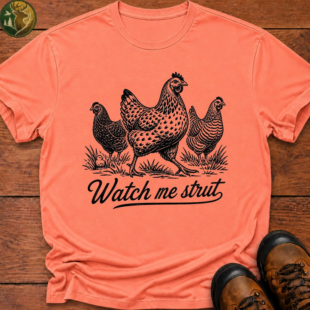 Watch Me Strut T Shirt - Melon