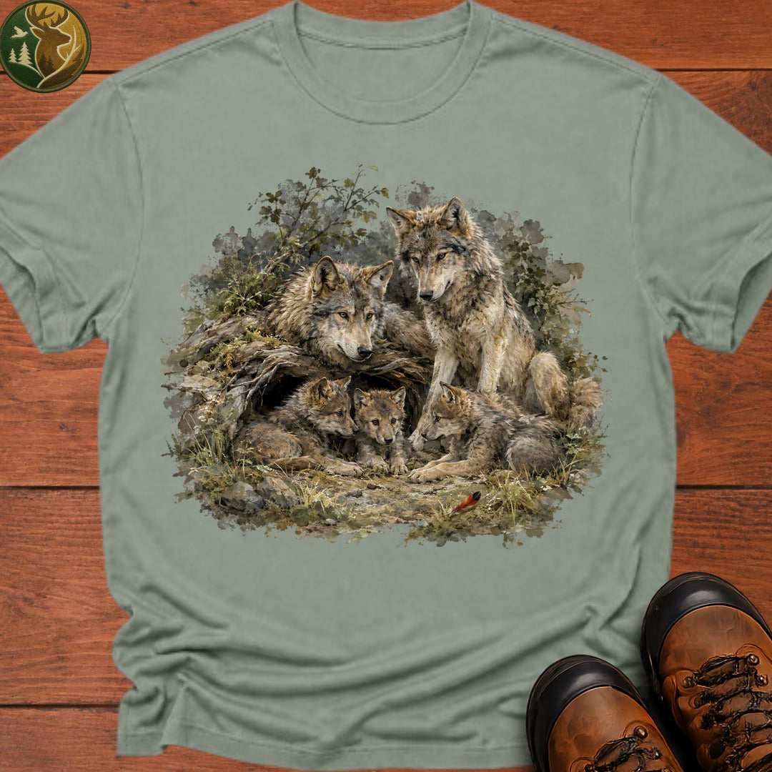 Wolf Siblings T Shirt - Bay