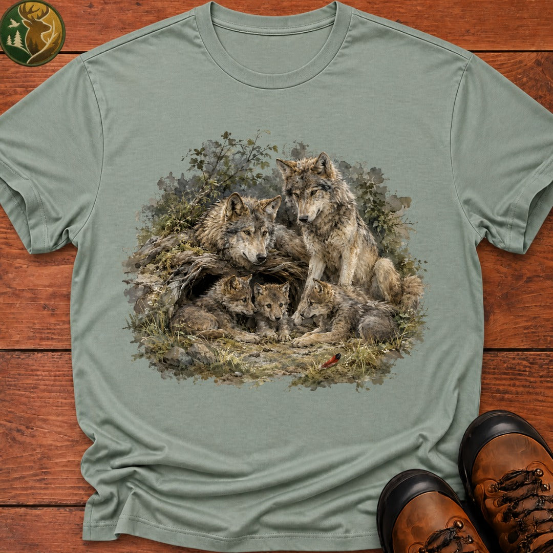 Wolf Siblings T Shirt - Bay