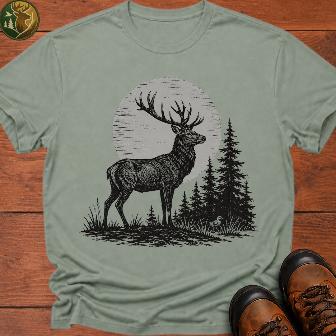 Woodland Stag T Shirt - Bay