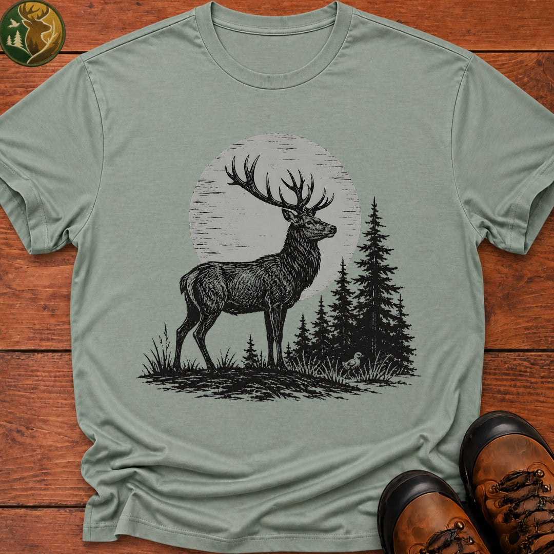 Woodland Stag T Shirt - Bay