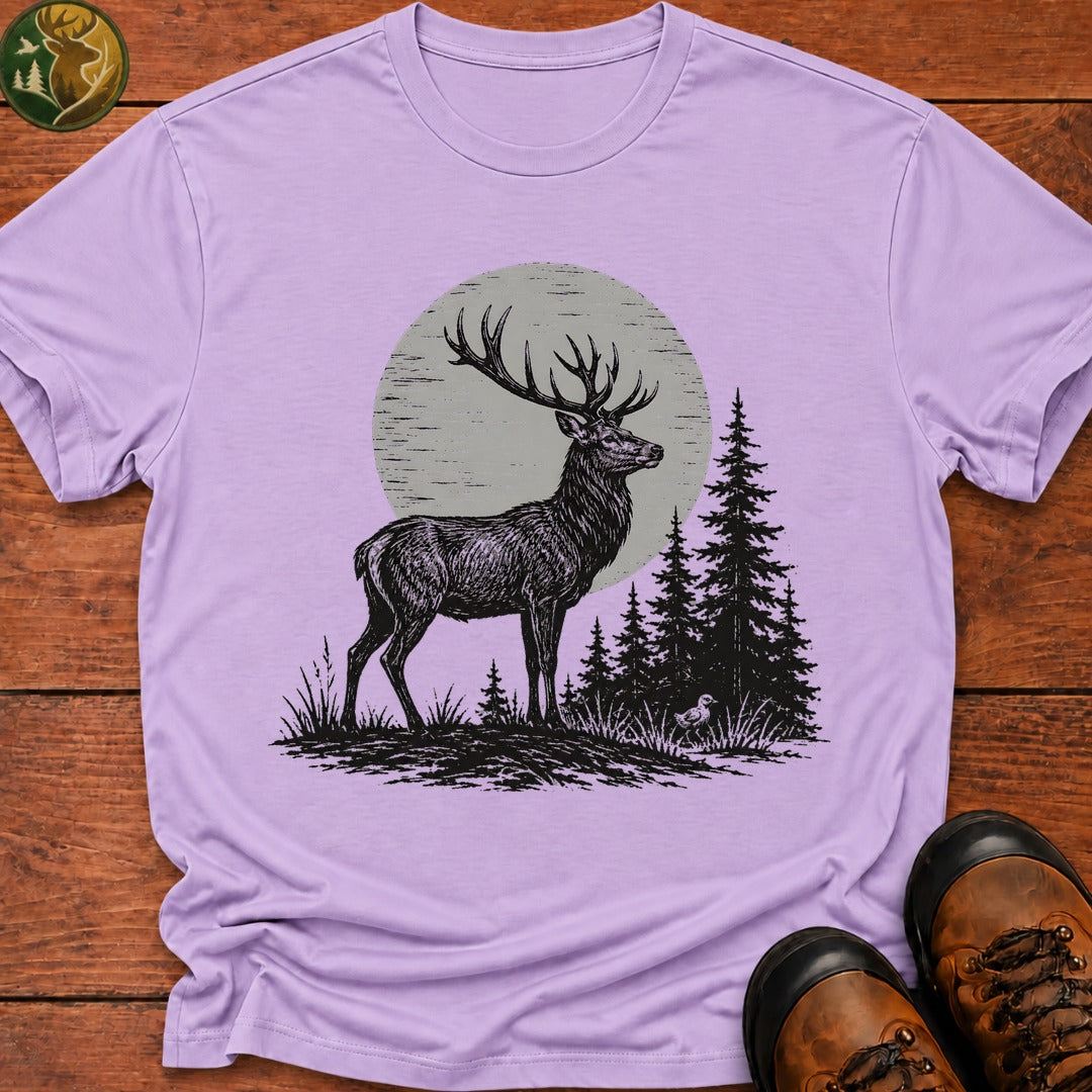 Woodland Stag T Shirt - Orchid